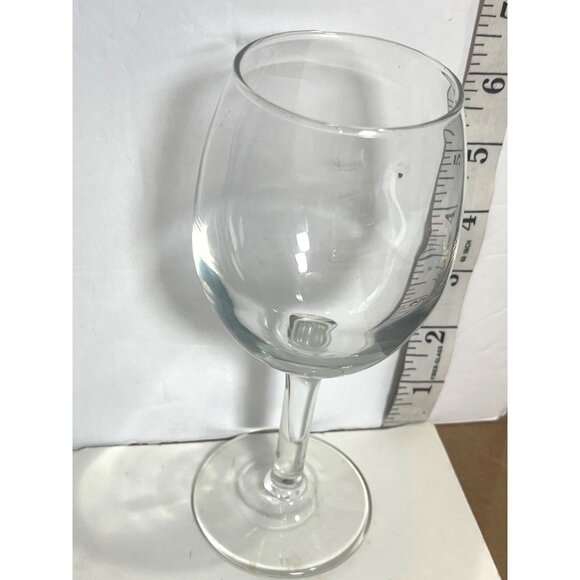 Set Of 2 Clear Glass Wine Goblets 7" & 6" Tall Stemware Elegant Dining - Picture 6 of 7